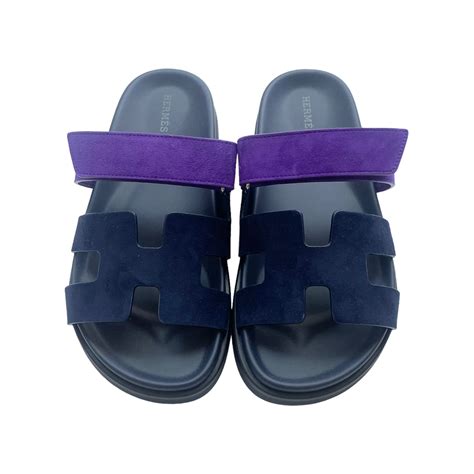 hermes violet majorette|Hermès Chypre Sandals (Marine / Violet Majorette).